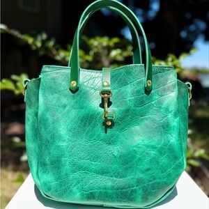 Sonnet Leather Emerald Bison Harker Bag OOAK BNNU
